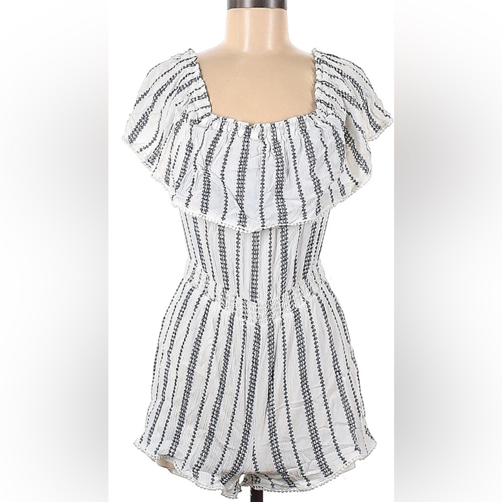 Lulu’s mini scoop necked romper - striped - medium